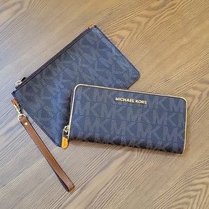 MK wallet & wrist bag